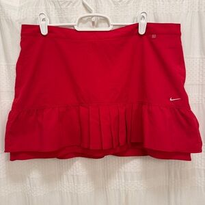 Nike FitDry Tennis Skirt Red Pink Womens 6 Skort Performance Athletic Sporty